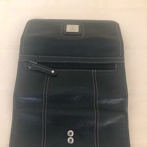 Dark brown Tignanello leather clutch wallet